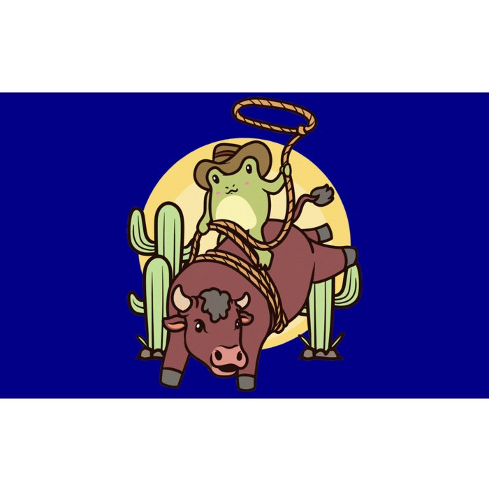 Bull Riding Rodeo Cowboy Frog Bull Rider Bumper Sticker