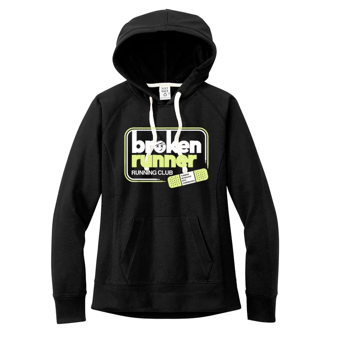 Broken Runner Running Club Turning Setbacks Into Comebacks Women's Fleece Hoodie