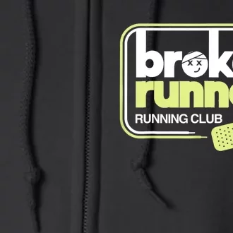 Broken Runner Running Club Turning Setbacks Into Comebacks Full Zip Hoodie