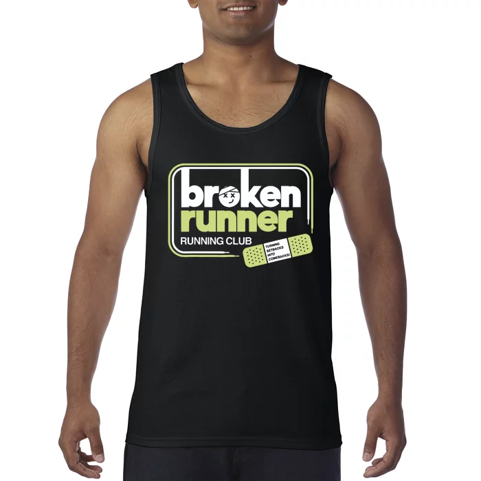 Broken Runner Running Club Turning Setbacks Into Comebacks Tank Top