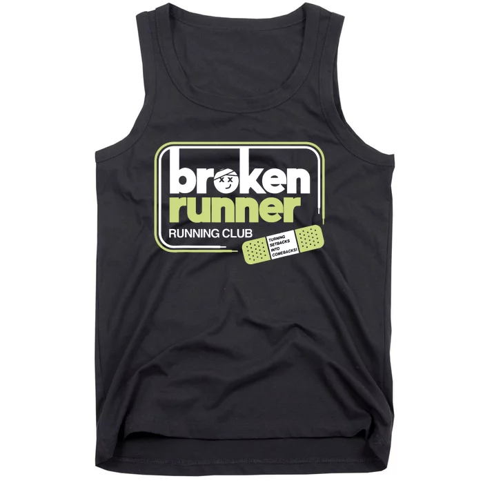 Broken Runner Running Club Turning Setbacks Into Comebacks Tank Top