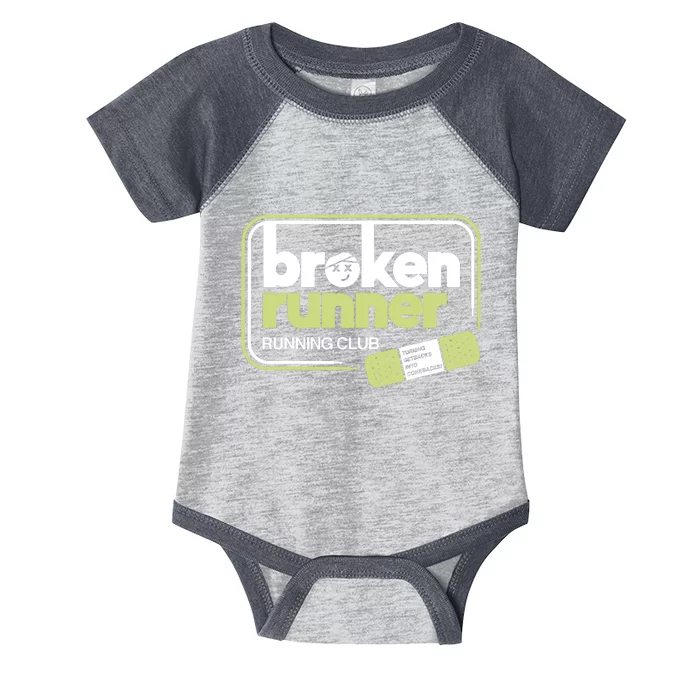 Broken Runner Running Club Turning Setbacks Into Comebacks Infant Baby Jersey Bodysuit