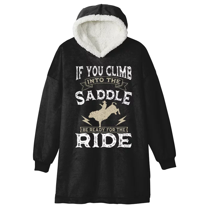 Bull Riding Rodeo Sport Cowboy Bull Rider Hooded Wearable Blanket