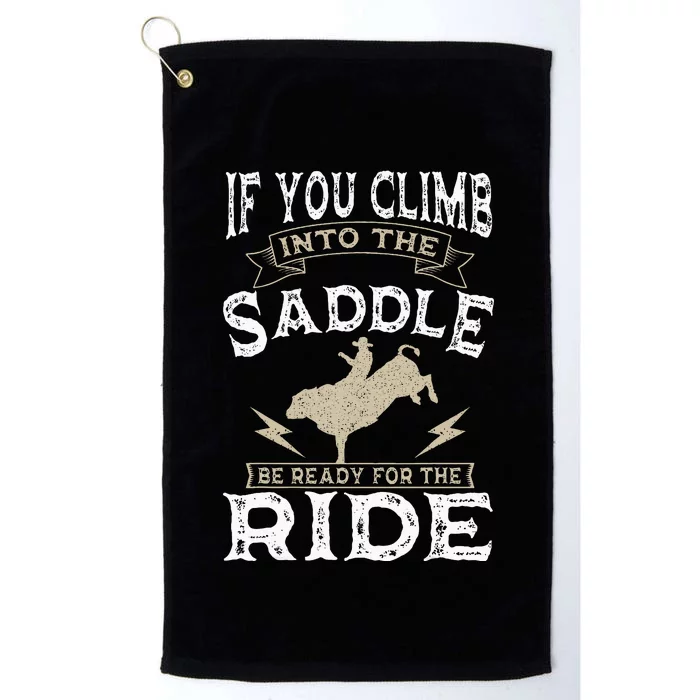 Bull Riding Rodeo Sport Cowboy Bull Rider Platinum Collection Golf Towel