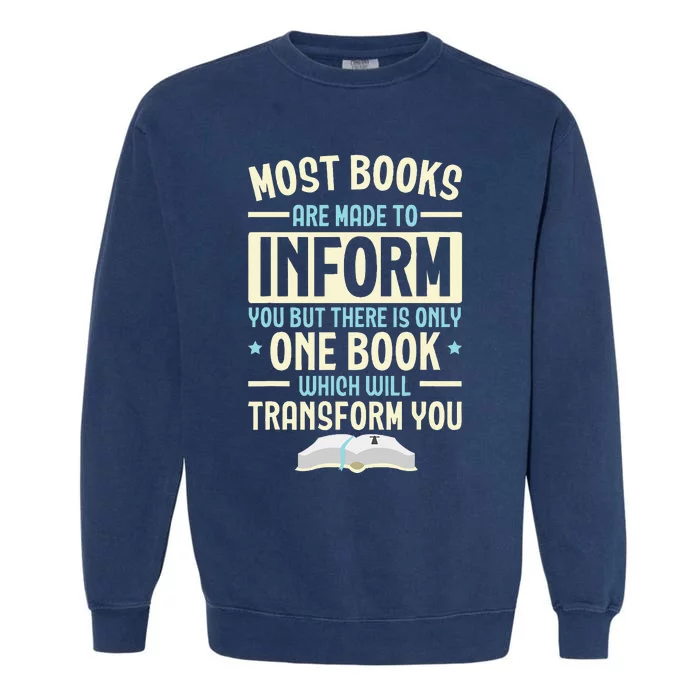 Bible Reader Religious Pastor Scripture Christian Believer Garment-Dyed Sweatshirt