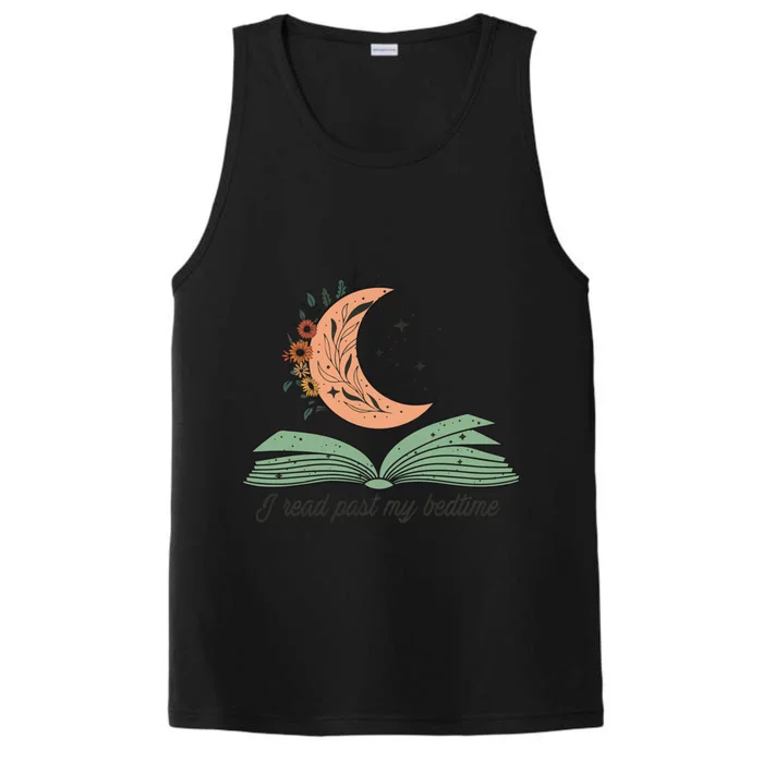 Bookworm Reader Reading Day Moon Book Lover Meaningful Gift Performance Tank