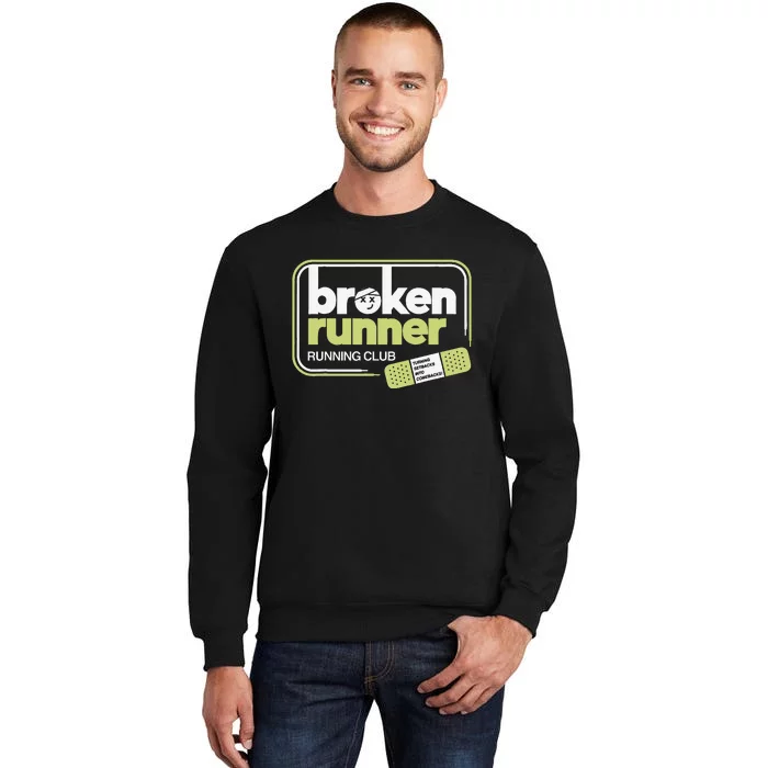 Broken Runner Running Club Turning Setbacks Into Comebacks Gift Sweatshirt