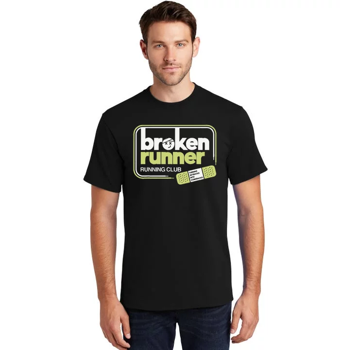 Broken Runner Running Club Turning Setbacks Into Comebacks Gift Tall T-Shirt