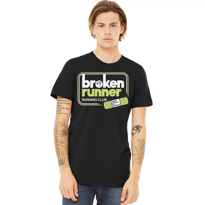 Broken Runner Running Club Turning Setbacks Into Comebacks Gift Premium T-Shirt