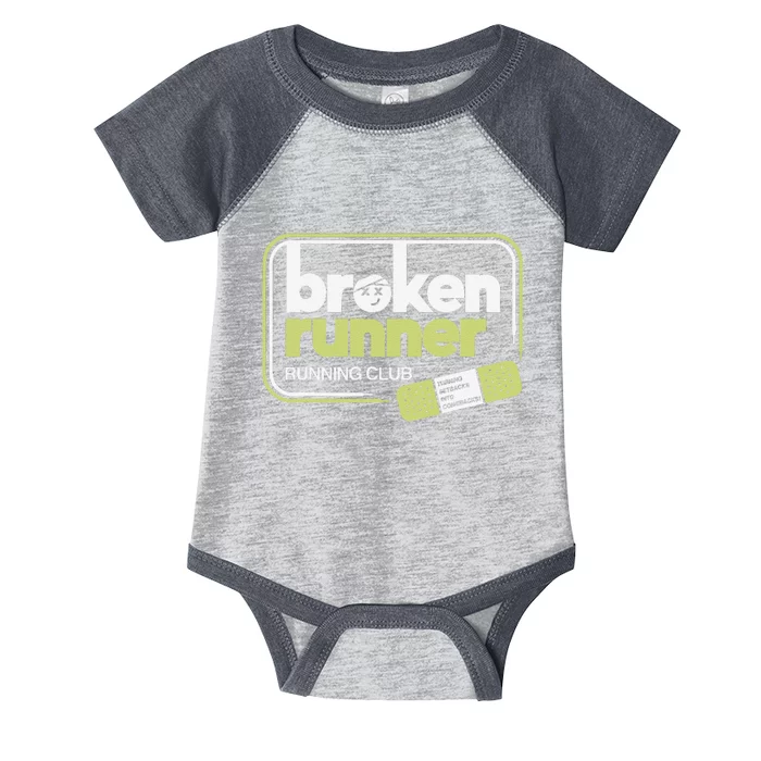 Broken Runner Running Club Turning Setbacks Into Comebacks Gift Infant Baby Jersey Bodysuit