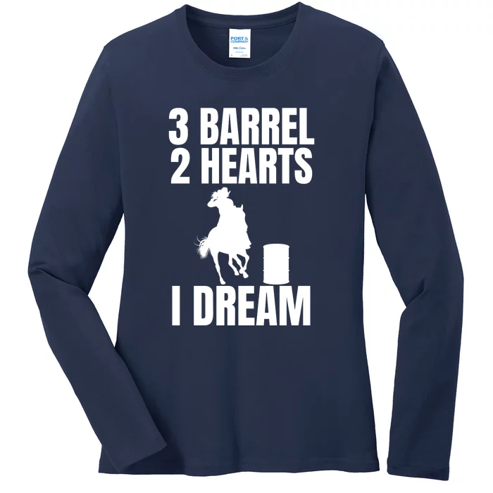 Barrel Racing Rodeo Cowgirl Vintage Ladies Long Sleeve Shirt