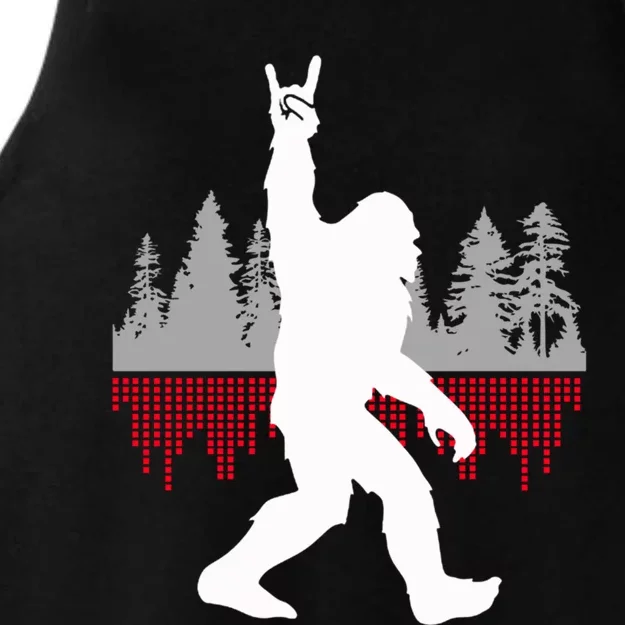 Bigfoot Rocker Rock N Roll Bassquatch Sasquatch Believers Gift Ladies Tri-Blend Wicking Tank