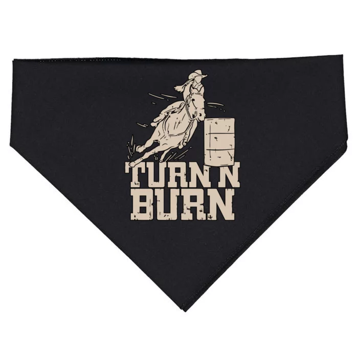 Barrel Racing Racer Rodeo Turn N Burn USA-Made Doggie Bandana