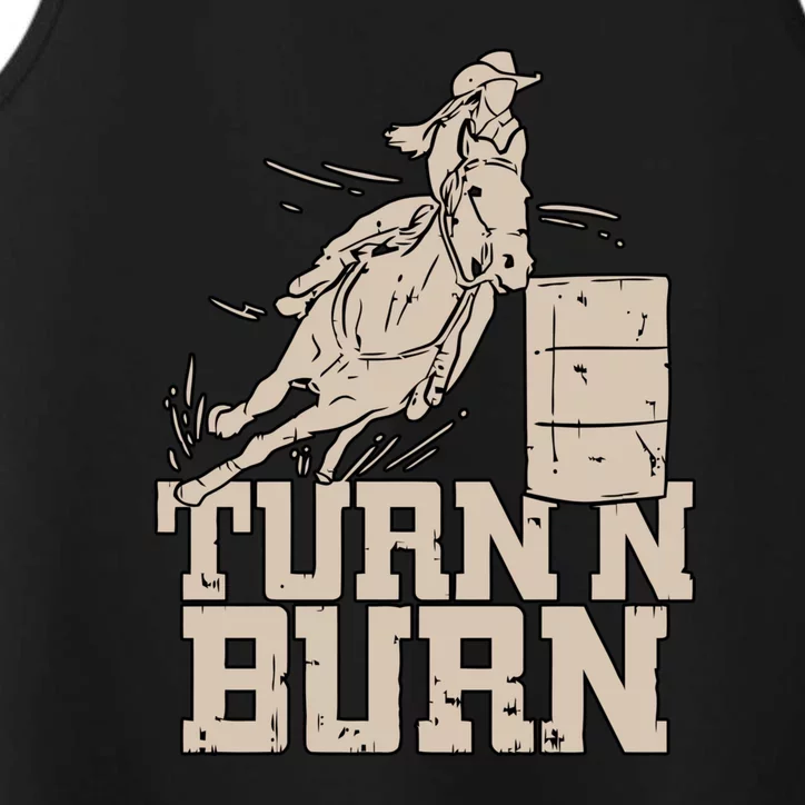 Barrel Racing Racer Rodeo Turn N Burn Performance Tank