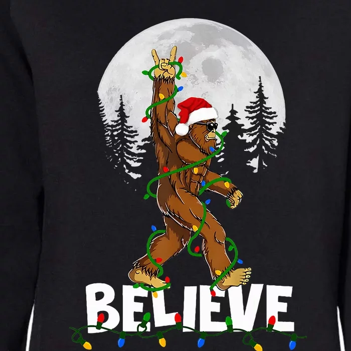 Bigfoot Rock Roll Sasquatch Christmas Believe Gifts Womens California Wash Sweatshirt