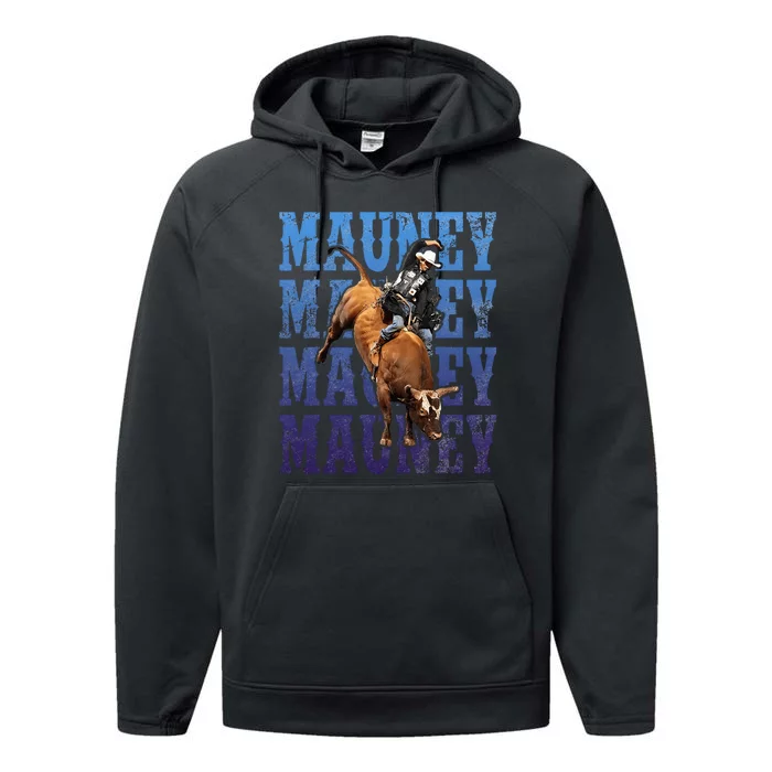 Bull Riders Rodeo Cowboy And Bull Riders Performance Fleece Hoodie