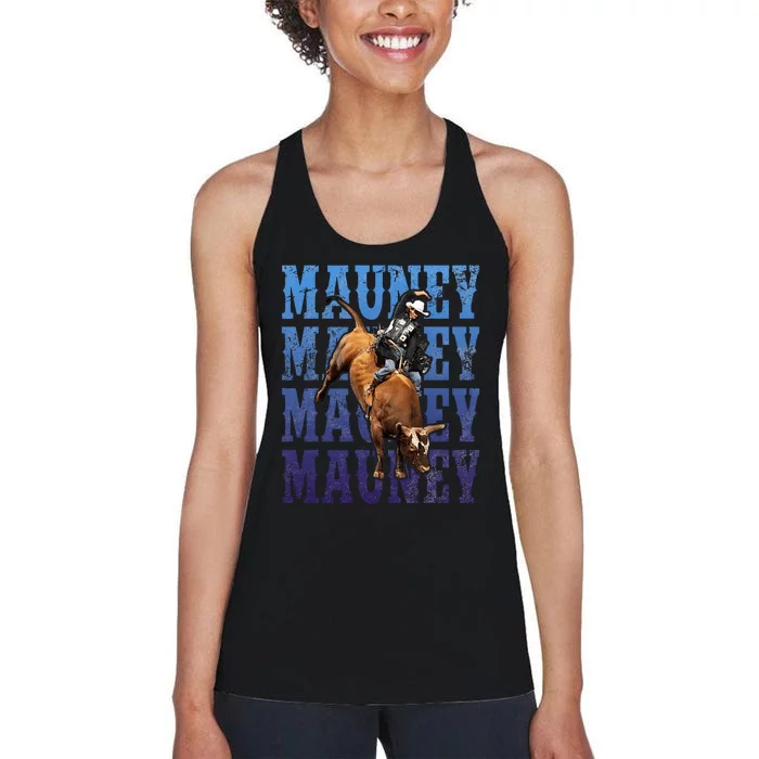 Bull Riders Rodeo Cowboy And Bull Riders Women's Racerback Tank