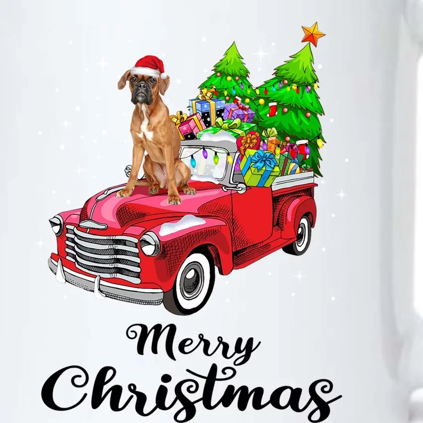 Boxer Ride Red Truck Christmas Pajama Cool Gift Black Color Changing Mug