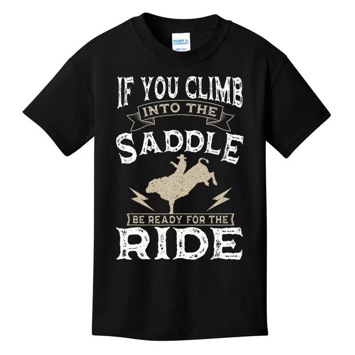 Bull Riding Rodeo Sport Cowboy Bull Rider Kids T-Shirt