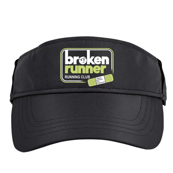 Broken Runner Running Club Turning Setbacks Meme Adult Drive Performance Visor