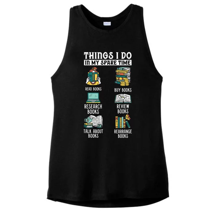 Book Reading Reviewing Books Free Time Bookworm Bookish Ladies Tri-Blend Wicking Tank