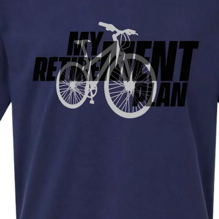 Bike Retirement Retired Cyclist My Retirement Plan Bicycle Sueded Cloud Jersey T-Shirt