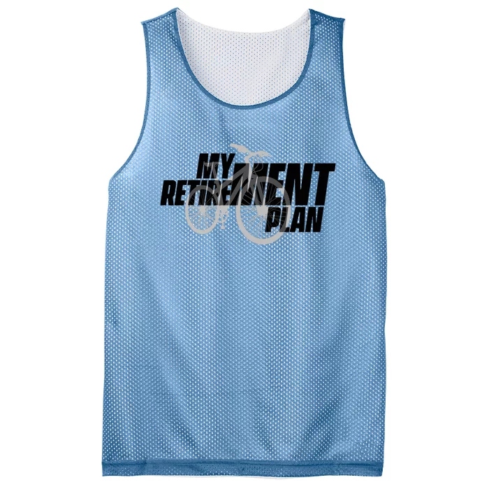 Bike Retirement Retired Cyclist My Retirement Plan Bicycle Mesh Reversible Basketball Jersey Tank