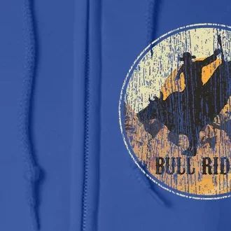 Bull Riding Rodeo Western Country Full Zip Hoodie