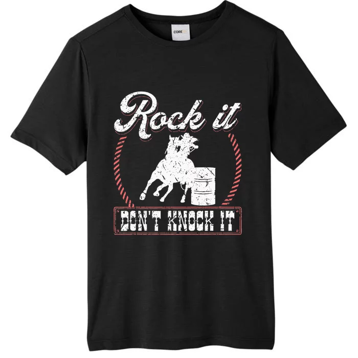 Barrel Racing Rock It Funny Cowgirl Rodeo Horse Barrel Racer ChromaSoft Performance T-Shirt