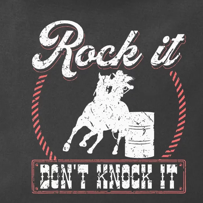 Barrel Racing Rock It Funny Cowgirl Rodeo Horse Barrel Racer Zip Tote Bag