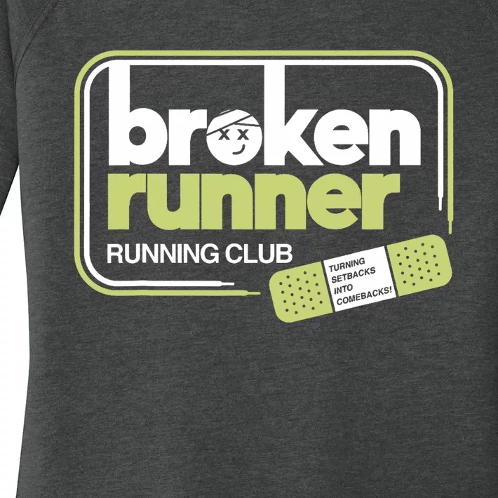 Broken Runner Running Club Turning Setbacks Into Comebacks Women's Perfect Tri Tunic Long Sleeve Shirt