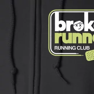 Broken Runner Running Club Turning Setbacks Into Comebacks Full Zip Hoodie