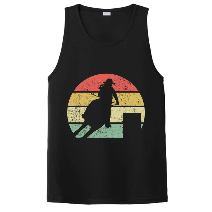 Barrel Racing Rodeo Retro Vintage Gift Performance Tank