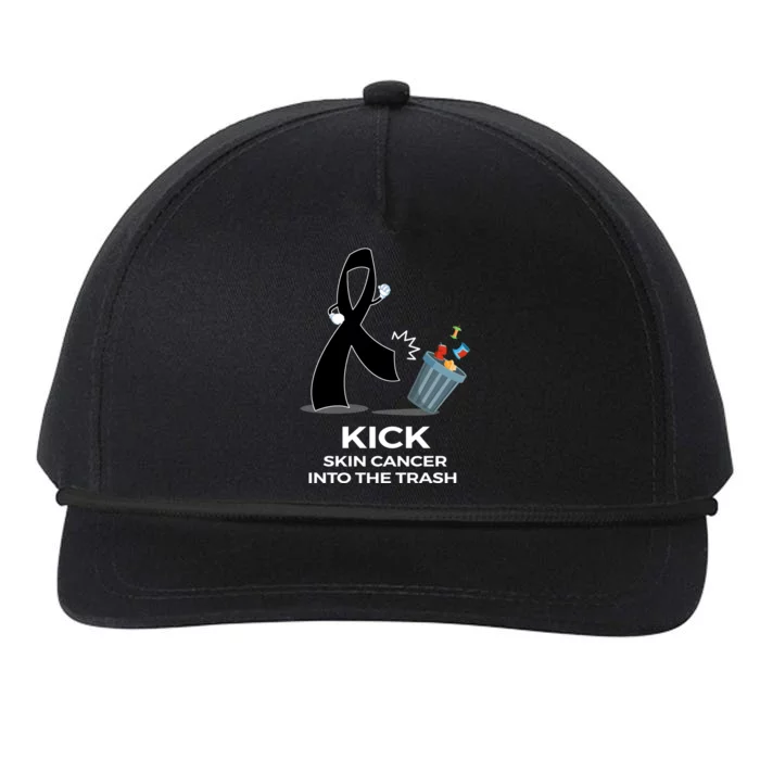 Black Ribbon Skin Cancer Month Products Melanoma Awareness Cool Gift Snapback Five-Panel Rope Hat