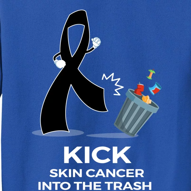 Black Ribbon Skin Cancer Month Products Melanoma Awareness Cool Gift Tall Sweatshirt