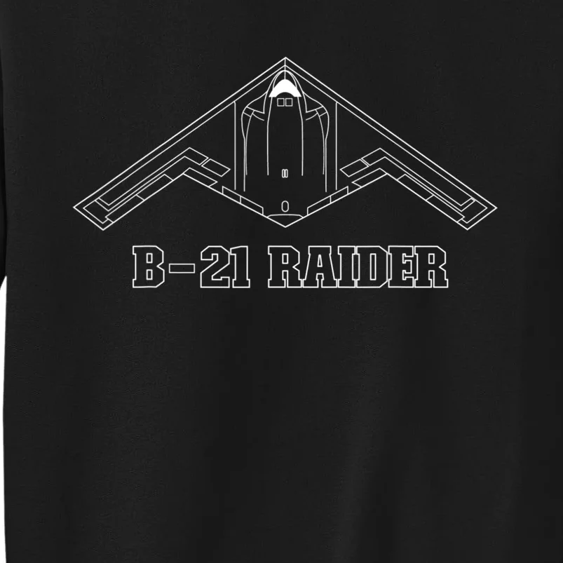 B21 Raider Stealth Bomber Aircraft / USA Airplane Aviation Tall Sweatshirt