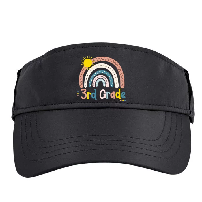 Boho Rainbow Sun For Teachers Women Hello 3rd Grade Gift Adult Drive Performance Visor