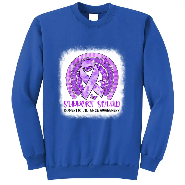 Butterfly Rainbow Support Squad Domestic Violence Awareness Gift Tall Sweatshirt