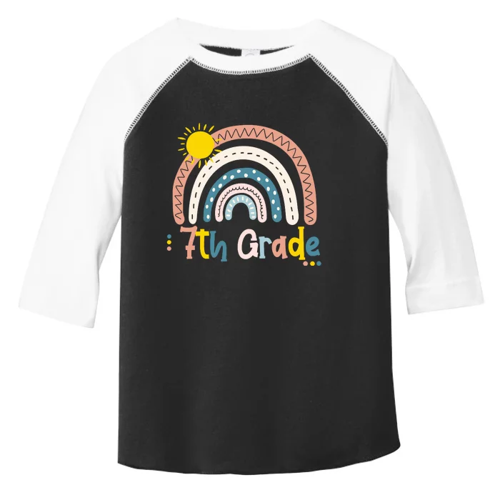 Boho Rainbow Sun For Teachers Women Hello 7th Grade Gift Toddler Fine Jersey T-Shirt