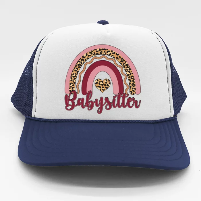 Babysitter Rainbow Sitting Sitters Funny Gift Trucker Hat