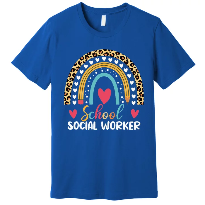 Boho Rainbow School School Social Worker Premium T-Shirt