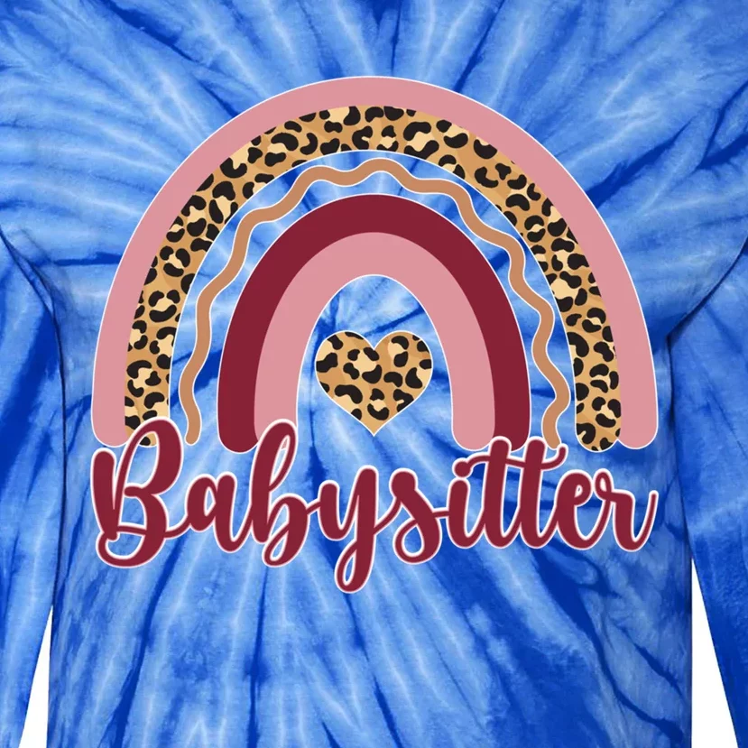 Babysitter Rainbow Sitting Sitters Gift Tie-Dye Long Sleeve Shirt