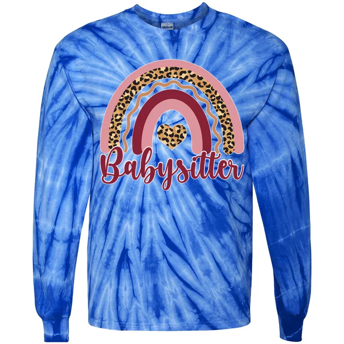 Babysitter Rainbow Sitting Sitters Gift Tie-Dye Long Sleeve Shirt