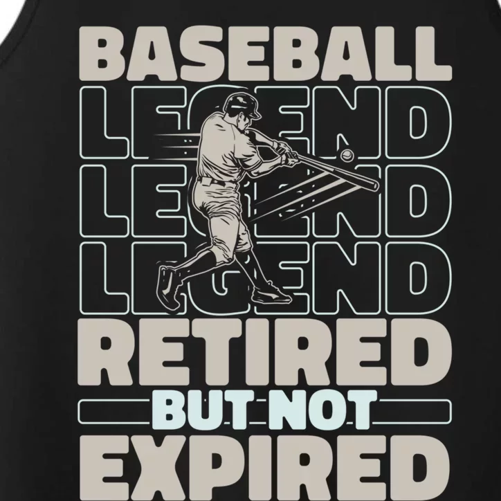 Baseballer Retired Sport Funny Gift Player Team Baseball Gift Performance Tank