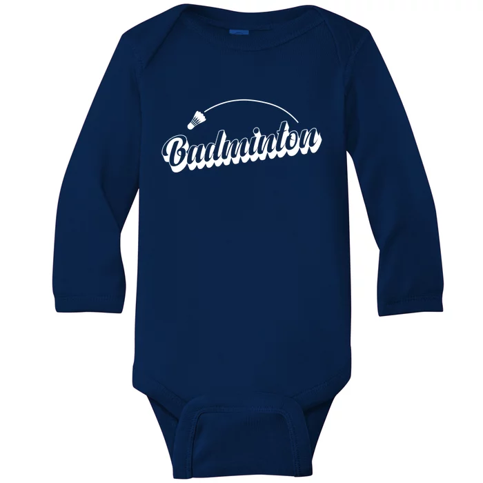 Badminton Racket Shuttlecock Sport Cute Gift Baby Long Sleeve Bodysuit