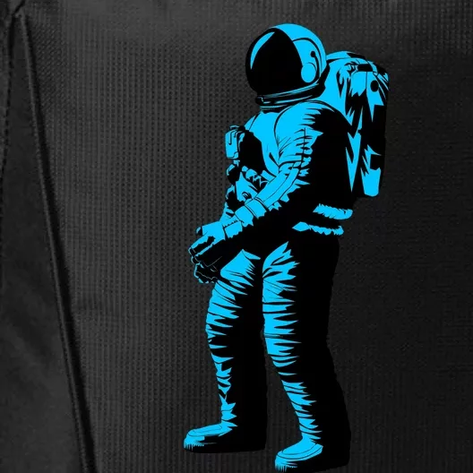 Blue Retro Space Astronaut City Backpack