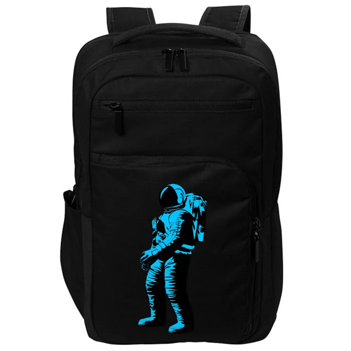 Blue Retro Space Astronaut Impact Tech Backpack