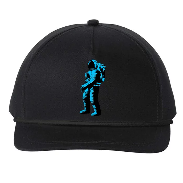 Blue Retro Space Astronaut Snapback Five-Panel Rope Hat