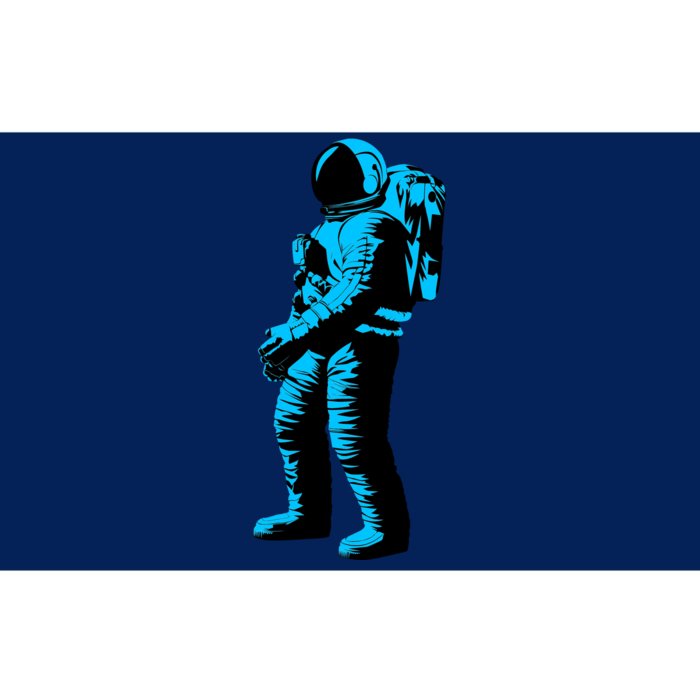 Blue Retro Space Astronaut Bumper Sticker