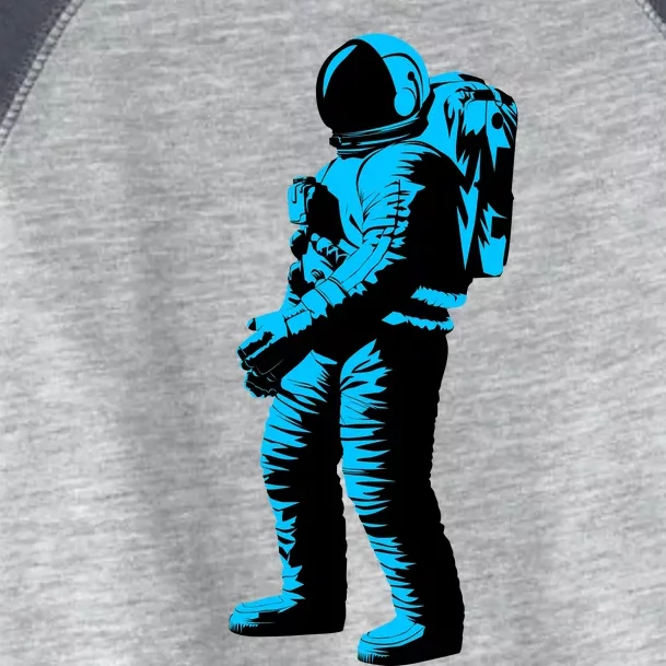 Blue Retro Space Astronaut Toddler Fine Jersey T-Shirt